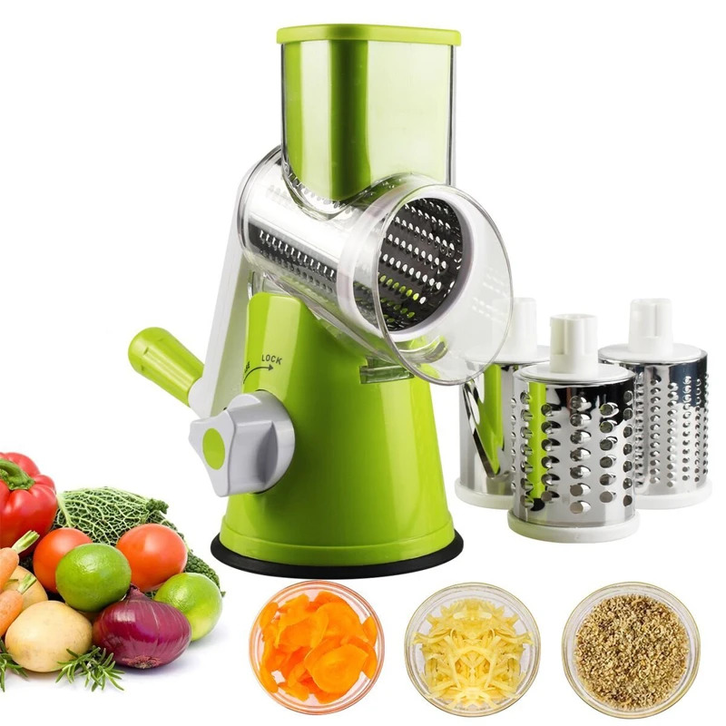 Household Kitchen Gadgets Vegetable Cutter Silk Cutter - Manual Rotary Cheese Grater for Vegetable