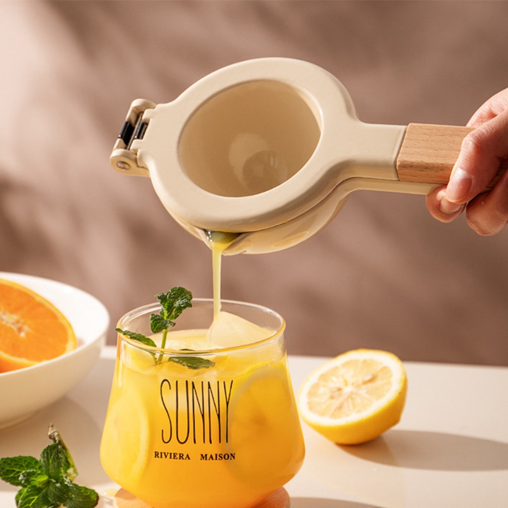 Citrus Lemon Squeezer - Zinc Ally Wood Handle Citrus Juicer