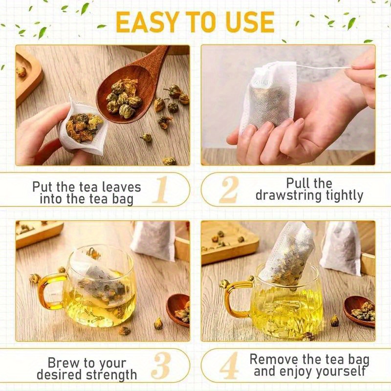 100Pcs Disposable Tea Bags Fil - Kitchen Room Gadgets review and price
