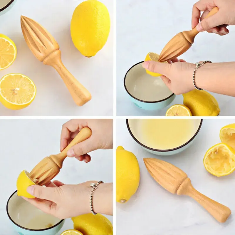 1pc Ten-corner Shape Wooden Le - Citrus Lemon Squeezer review and price