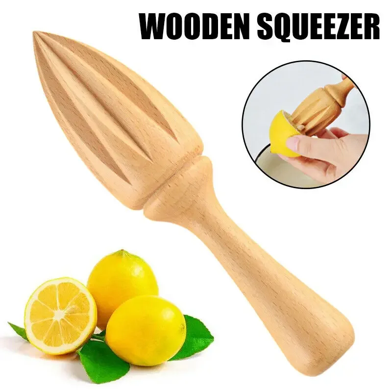 1pc Ten-corner Shape Wooden Le - Citrus Lemon Squeezer review and price