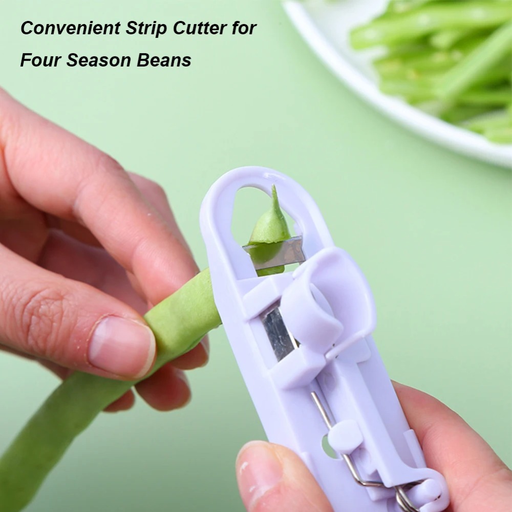 1PC Green Bean Slicer Cutter V - Household Kitchen Gadgets Vegetable Cutter Silk Cutter review and price