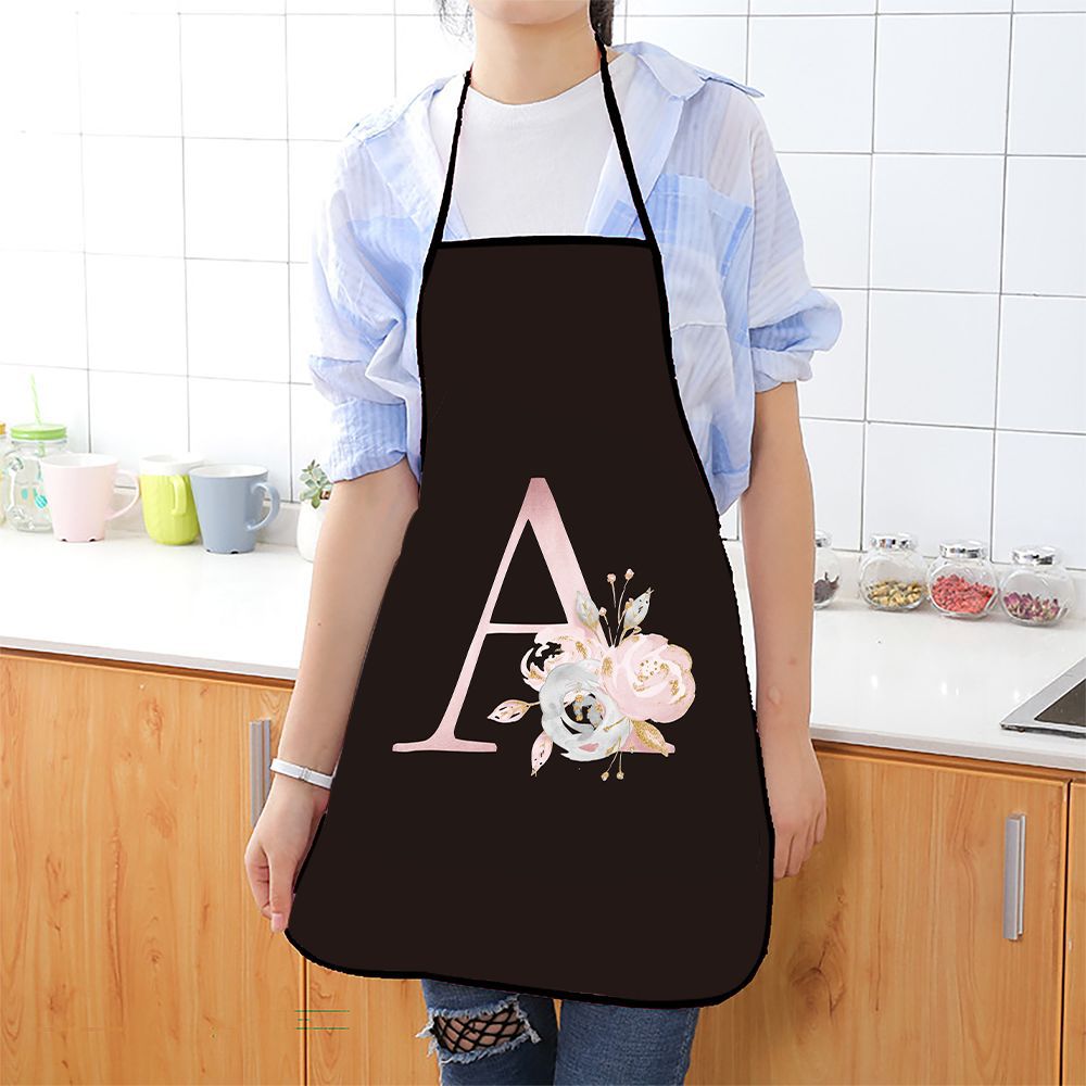Custom Letter Print Apron Flor - Kitchen Gadgets Trending review and price