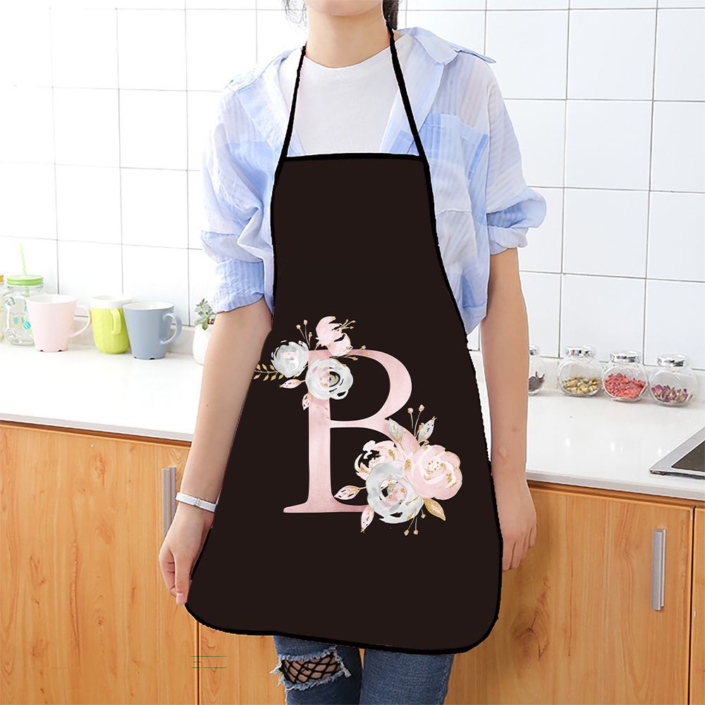 Custom Letter Print Apron Flor - Kitchen Gadgets Trending review and price