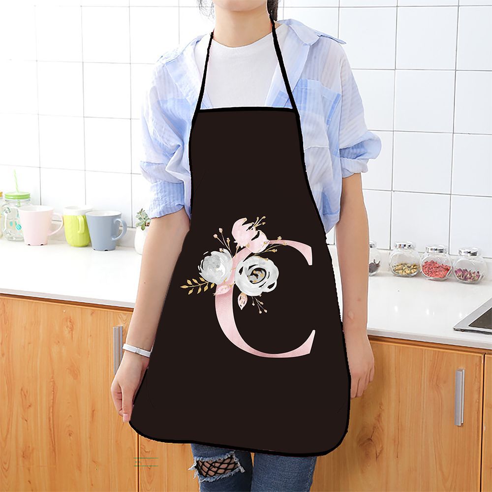 Custom Letter Print Apron Flor - Kitchen Gadgets Trending review and price