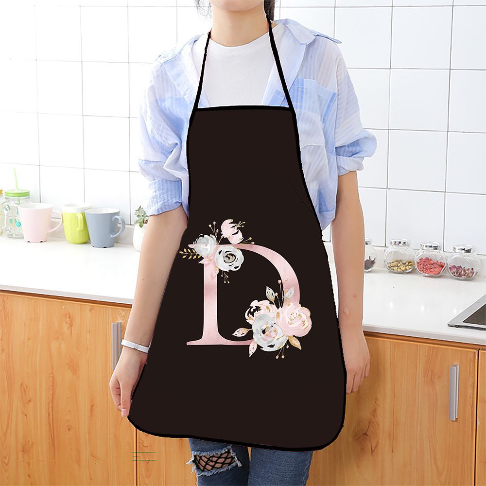 Custom Letter Print Apron Flor - Kitchen Gadgets Trending review and price