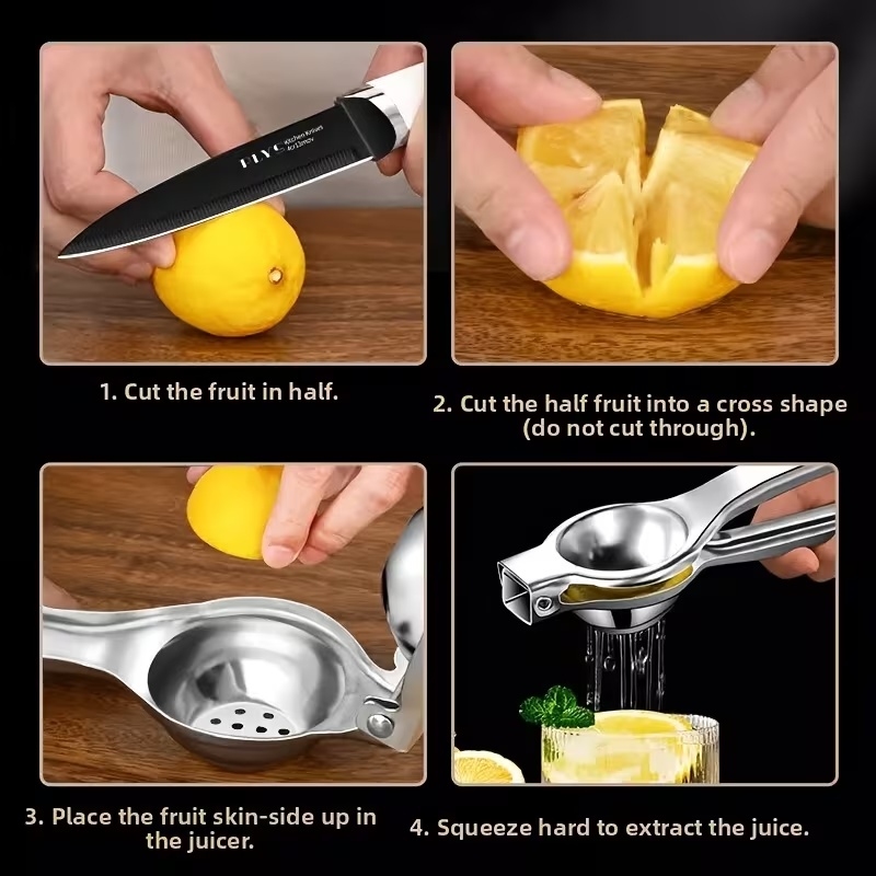 1pc Stainless Steel Manual Lem - Citrus Lemon Squeezer review and price
